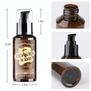 Private Label Pas de démangeaisons ni d'irritation Hommes Visage <span class=keywords><strong>Barbe</strong></span> <span class=keywords><strong>Baume</strong></span> Nettoyant Soins Personnels <span class=keywords><strong>Huile</strong></span> à <span class=keywords><strong>Barbe</strong></span> et Shampooing - Product Image 5