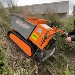 Bester Preis Elektrischer Mini-Dumper Batterie betriebener Schubkarren 500kg Tragfähigkeit Mini 4-Rad-Dumper Concrete Power Buggy