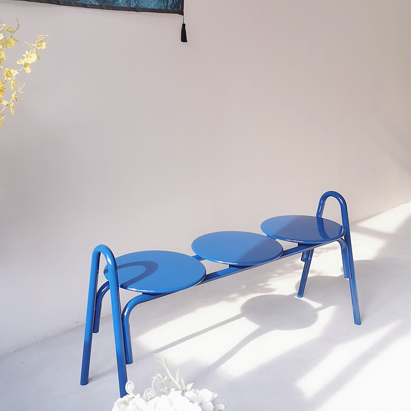 High gloss blue bench 115*42*45