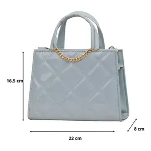 Sac bandoulière Fana Special Niki en cuir noir à motif losanges, portable, pour usage quotidien, sac à bandoulière pour femme - Product Image 3