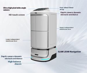 Hotel Programável Automático Porta-a-porta Serviço ao Cliente Entrega Robô Com Double Bin Item - Product Image 2
