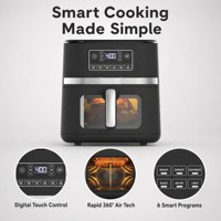 Four à Friture Sans Huile 8-en-1 à Commande Numérique, Revêtement Antiadhésif PTFE, Grande Capacité Moderne pour Cuisine Domestique, Camping en Extérieur, Allemand, Français