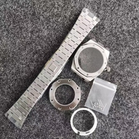 NH35 Uhrenteile 41mm Saphirglas Edelstahlgehäuse Uhren-Kit Mod für Se-ik Geriffelte Lünette Passend für Japanisches NH35 Mod