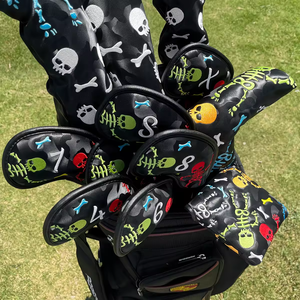 Housse de tête de club de golf en cuir PU de haute qualité, magnétique, avec broderie animale, pour putter - Product Image 4