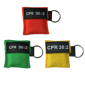 Kantong Anyaman Portabel Masker CPR Sekali Pakai Gantungan Kunci Pertolongan Pertama Masker CPR Gantungan Kunci Pelindung CPR - Product Image 6