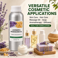 Huile Essentielle de Lavande et d'Encens en Gros, Qualité Cosmétique, Mélange Parfumé Liquide, Additif pour Baume de Massage