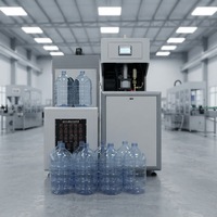 Machine de soufflage semi-automatique pour barils d'eau PET de 5 gallons, production stable, pour seaux réutilisables et jetables de 15L-18.9L