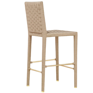 Tabouret de bar Burbank en osier/rotin/canne, brun naturel, durable, pour bar à domicile et salle à manger - Product Image 6