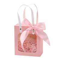 Sacs en papier carton ivoire de luxe personnalisés avec poignées en ruban pour emballage cadeau, utilisation pour bougies, conception gratuite