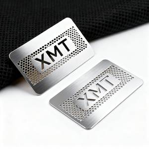 Plaques nominatives en aluminium anodisé gravées au laser sur mesure, directement de l'usine, étiquettes métalliques, logos en relief en laiton antique, supports vierges pour cartes de visite - Product Image 2