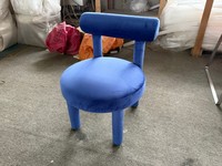 Canapé sectionnel doux sans bras en velours bleu Simple rembourré chambre salon salle à manger chaise tissu chaise de loisirs pour un usage domestique