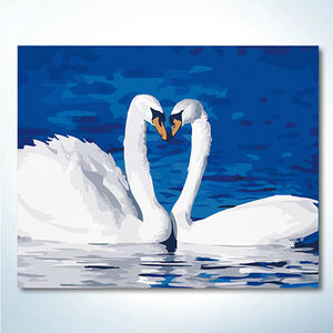 ภาพวาดชุดหงส์โรแมนติกที่กำหนดเองได้ชุดตัวเลขภาพวาดรักสีน้ำมันสำหรับผู้ใหญ่ - Product Image 6