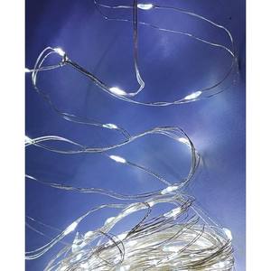 100 luces LED plateadas de Navidad, blancas frías, a pilas, 5+0.1 m - Product Image 1