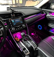 Luz Ambiental de 64 Colores para Honda Civic FC1 10.ª Generación 2016-2021, Cubierta de Tweeter, Iluminación Interior LED, Accesorios de Lectura