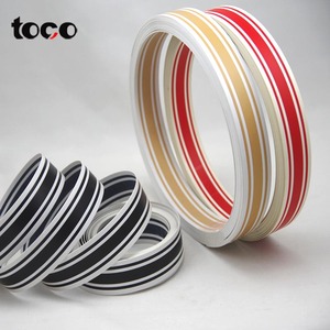 Toco-accesorios para muebles, tira de borde laminada de pvc, de madera, dorada, mdf, banda de metal flexible, embellecedor de muebles de metal - Product Image 3