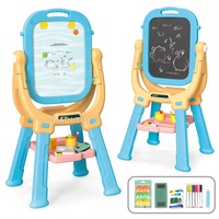 Nouveau tableau d'écriture magnétique intelligent de luxe pour enfants 2 en 1, ensemble table et chaise de dessin