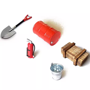 Ensemble de pièces de simulation de <span class=keywords><strong>voiture</strong></span> de course tout-terrain en métal 1/10 RC, <span class=keywords><strong>valise</strong></span>, pelle, seau TRX4 D90 SCX10 - Product Image 4