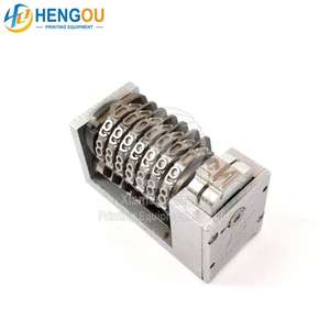 Máquina de numeración de 7 dígitos 4x8 Máquina de numeración de fuente gótica hacia atrás de acero inoxidable completo Máquina de impresión offset Pieza de repuesto - Product Image 6