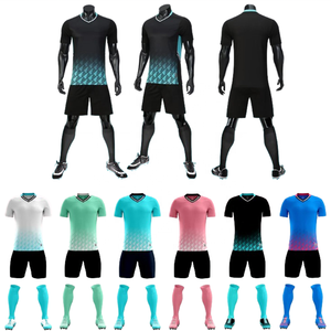 2024 Neuestes Design Logo Maßgeschneiderte Fußball-Uniform-Sets Fußballtrikot Trainingsanzug Team Fußballbekleidung Trainingsjersey - Product Image 1