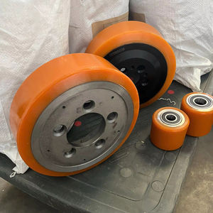 Juego de Ruedas de Poliuretano de Alta Resistencia para Montacargas y Carretillas Elevadoras, con Eje de Hierro Fundido, Rodillos de Carga de 4, 5, 6 y 8 Pulgadas, Duraderos - Product Image 1