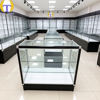 Vitrine portable robuste Hong Tai bien conçue avec miroir et verre fumé, avec serrure, disponible en différentes tailles pour l'affichage en magasin