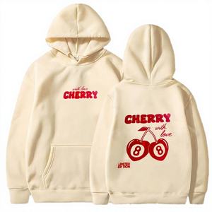 Directo de Fábrica, Sudadera con Capucha Estilo Ecuestre para Otoño e Invierno, Gruesa, con Hombros Caídos, Forro Polar y Cierre de Puño Acanalado - Product Image 2