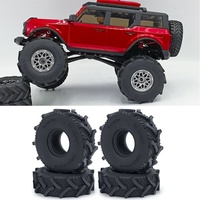 Pneus RC tout-terrain en caoutchouc haute adhérence M009121 avec inserts en mousse pour une meilleure adhérence au terrain, pièces de mise à niveau pour mini-crawler RC 1/24, modèle de loisir unisexe
