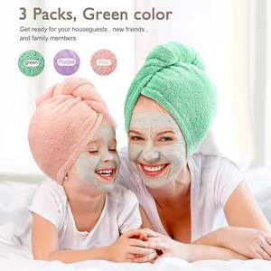 Toalla de microfibra ecológica tejida para el cabello, 41x24 pulgadas, súper suave, absorbente, de secado rápido, control de encrespamiento, con correa elástica para mujer - Product Image 6