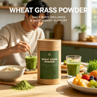Poudre d'herbe de blé en vrac pour marque privée OEM – Complément alimentaire
