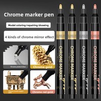 Marqueur chromé effet miroir, 3 largeurs de trait, stylo de peinture, stylo de modelage W.1000, 3 couleurs pour la peinture à la main Gundam et les détails.