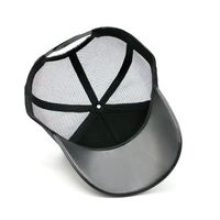 Vente en gros de casquette de camionneur snapback en cuir avec logo personnalisé