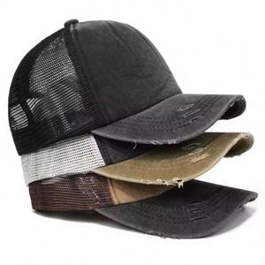 Summer Fashion Trendy Van Driver Cotton 5-Panel Tucker Trucker Cap Unisex Hipster Faded Vintage Dad <b>Hat</b> with Metal Buckle - Product Image 1