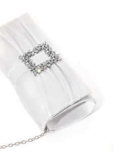 Bolso de Mano Elegante de Alta Calidad con Pedrería, Satinado y Plisado, para Fiestas, Bodas, Diseño de Lujo, Marca Chian, para Mujer - Product Image 6