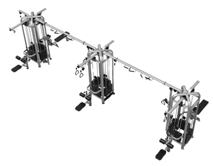 Support de squat multifonctionnel Smith 200 kg avec poids, en acier au carbone, marque Yangrun, pour la <span class=keywords><strong>musculation</strong></span> à domicile, <span class=keywords><strong>machine</strong></span> à croisement de câbles - Product Image 2