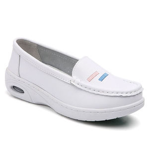 Zapatos de Enfermera de Alta Calidad al por Mayor, Calzado de Trabajo Cómodo, Transpirable y Ligero de Cuero para Mujeres, para Cuidadoras y Spa - Product Image 2