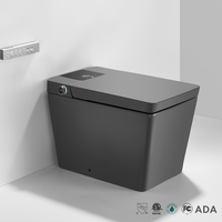 WC intelligent en céramique carré gris K20 S-Trap avec réservoir d'eau intégré, télécommande, siège chauffant
