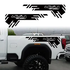 Autocollants latéraux pour carrosserie de <span class=keywords><strong>voiture</strong></span> tout-terrain 4x4, 2 pièces, compatibles avec les camionnettes, kit sport, décalcomanie en vinyle, décoration, accessoires extérieurs - Product Image 1