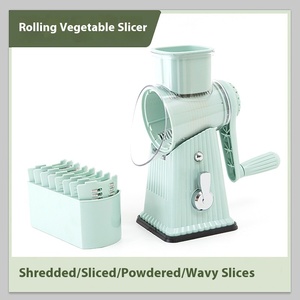 Tiện Ích Nhà Bếp ROTARY pho mát vắt tay <span class=keywords><strong>Slicer</strong></span> đa chức năng của nhãn hiệu <span class=keywords><strong>Slicer</strong></span> Rau Shredder W/ 8 hoán đổi cho nhau lưỡi - Product Image 4