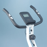 Bicicleta Estática Plegable y Portátil para Ejercicio en Casa, con Control de Frecuencia Cardíaca y Resistencia Ajustable