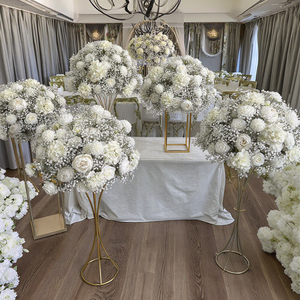 IFG 2025 50cm seda rosa y Gypsophila flor bola bebés respirar Floral centro de mesa para decoración de boda - Product Image 1