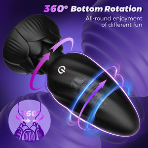 Vibrateur anal en silicone à 10 fréquences, avec fonction de vibration, d'expansion, de stimulation, de balancement et de rotation, pour A - Product Image 3