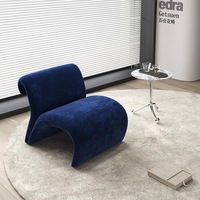 Fauteuil rembourré contemporain avec structure en acier, chaise longue ergonomique pour la décoration intérieure