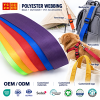 Sangle en polyester à chevrons OEKO-TEX, sangle jacquard personnalisée avec logo, sangle à chevrons multicolore pour laisse de chien, sac à dos