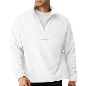 Sweat-shirts pour hommes, été, ODM, col montant, manches longues, fermeture éclair quart de tour, coton uni, respirant, décontracté - Product Image 6