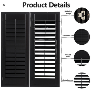 Cửa Chớp gỗ đen/trắng phổ biến nhất - Product Image 5