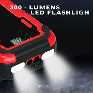 20000mah المحمولة 4 USB الناتج 12V الطوارئ سيارة بطارية الانتقال كاتب بنك طاقة عالي السعة فلاش LightPopular