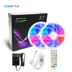 Kit de bande lumineuse LED RGB 12V TCWin, tendance électronique 2025, 20M 15M 10M 5M, 24 touches BT Musique, étanche IP20 IP65, finition impeccable pour - Product Image 2