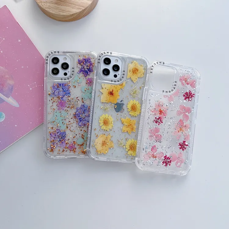 Dream Three-In-One Real Flower Glue A Funda para teléfono móvil para iPhone