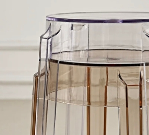 <span class=keywords><strong>Tabouret</strong></span> <span class=keywords><strong>de</strong></span> <span class=keywords><strong>bar</strong></span> haut empilable en résine plastique moderne, 75 cm, transparent, en acrylique <span class=keywords><strong>Ghost</strong></span>, pour usine et usages professionnels - Product Image 6
