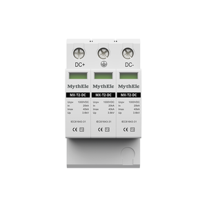 Parafoudre DC solaire photovoltaïque MythEle MX-T2-DC 3P 20KA-40kA 500V/1000V/1500V, dispositif de protection contre les surtensions, prix usine - Product Image 1